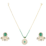 HEERA FLOWER ZIRCON PENDANT SET