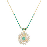 HEERA FLOWER ZIRCON PENDANT SET