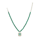 HEERA SQUARE ZIRCON PENDANT SET