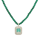 HEERA SQUARE ZIRCON PENDANT SET