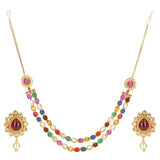 NAVRATNA NECKLACE SET