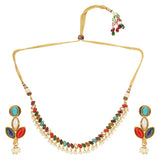 NAVRATNA OVEL NECKLACE SET