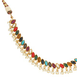 NAVRATNA OVEL NECKLACE SET