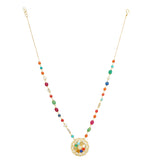 NAVRATNA ROUND PENDANT SET