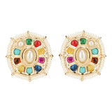 NAVRATNA ROUND PENDANT SET