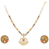 NAVRATNA AVIRA NECKLACE SET