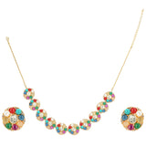 NAVRATNA ROUND NECKLACE SET