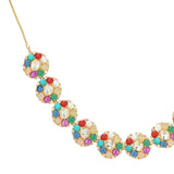 NAVRATNA ROUND NECKLACE SET