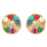 NAVRATNA ROUND NECKLACE SET