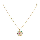 NAVRATNA OVEL NECKLACE SET