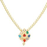 NAVRATNA PAN PENDANT SET