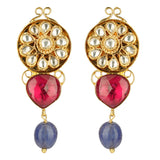 NAVRATNA FLOWER PENDANT SET