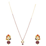 NAVRATNA PAN PENDANT SET