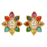NAVRATNA OVEL NECKLACE SET