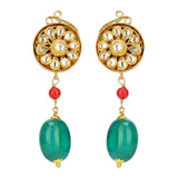 NAVRATNA FLOWER PENDANT SET