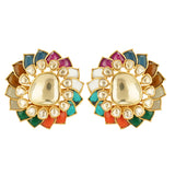 NAVRATNA PENDANT FLOWER SET