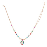 NAVRATNA PAN ROSE NECKLACE SET