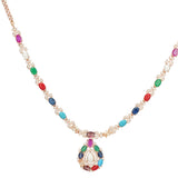 NAVRATNA PAN ROSE NECKLACE SET