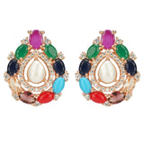 NAVRATNA PAN ROSE NECKLACE SET