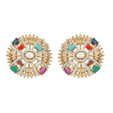 NAVRATNA CIRTLE CHOKER SET