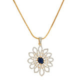 HEERA ZIRCON FLOWER PENDANT SET