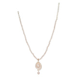 HEERA ROSE PLATED ZIRCON PENDANT SET