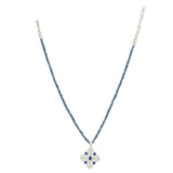 HEERA SILVER PLATED PENDANT SET