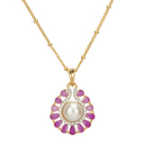 HEERA PEARLS ZIRCON PENDANT SET