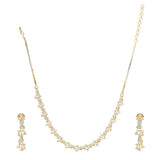 HEERA ZIRCON GOLD PLATED NECKLACE SET