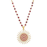 HEERA ZIRCON FLOWER PENDANT SET
