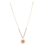 HEERA ZIRCON FLOWER PENDANT SET