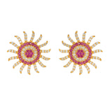 HEERA ZIRCON FLOWER PENDANT SET
