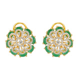 HEERA FLOWER GREEN PENDANT SET