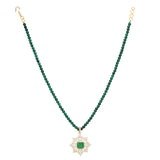 HEERA SQUARE ZIRCON PENDANT SET