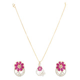 HEERAROUND FLOWER ZIRCON SET
