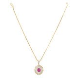 HEERA FLOWER ZIRCON PENDANT SET