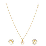 HEERA GOLD PLATED PENDANT SET