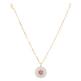HEERA GOLD PLATED ROUND PENDANT SET