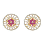HEERA GOLD PLATED ROUND PENDANT SET