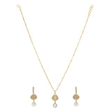 HEERA GOLD PLATED PENDANT SET