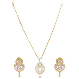 HEERA GOLD PLATED ZIRCON PENDANT SET