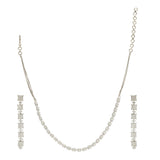 HEERA SILVER ZIRCON NECKLACE SET