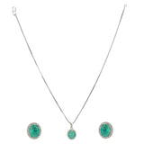 HEERA GREEN ZIRCON PENDANT SET