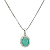 HEERA GREEN ZIRCON PENDANT SET