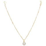 HEERA GOLD PLATED ROUND PENDANT SET