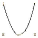 MANGLAL SUTRA SQUARE GOLD PLATED NECKLACE SET