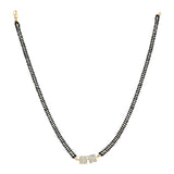 MANGLAL SUTRA SQUARE GOLD PLATED NECKLACE SET