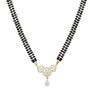 MANGLAL SUTRA TIKONA PLATED PENDANT SET