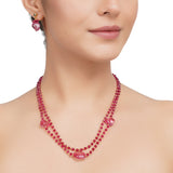 Gold Plated DOR Tourmaline Necklace Set