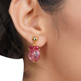 Gold Plated DOR Tourmaline Necklace Set
